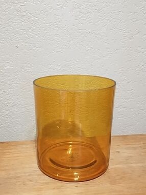 Amber Glass Cylinder Vase